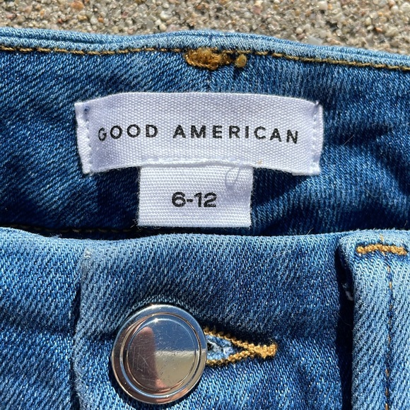 GOOD AMERICAN x Calik Denim Womens Always Fits Good Legs Crop Jeans Size 6-12 - Picture 6 of 12
